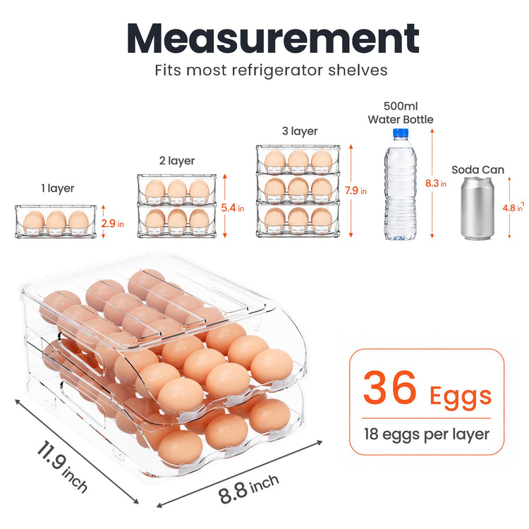 36 Egg Dispenser with Silicone Bumpers