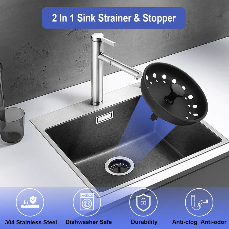 Kitchen Sink Drain Strainer 3 Pack Stainless Steel Sink Stopper (3 Count)