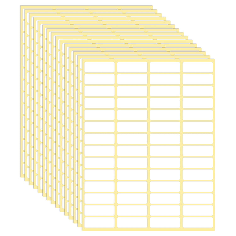 1680 Pcs Rectangle Labels 0.5" x 1.5" White Writable Name Label Stickers Blank Paper Stickers Self (1680 Count)