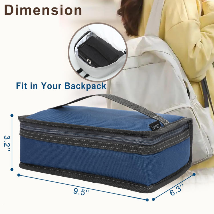 Small Insulated Lunch box Portable Soft Bag Mini Cooler Thermal Meal Tote Kit with Handle for Work & School
