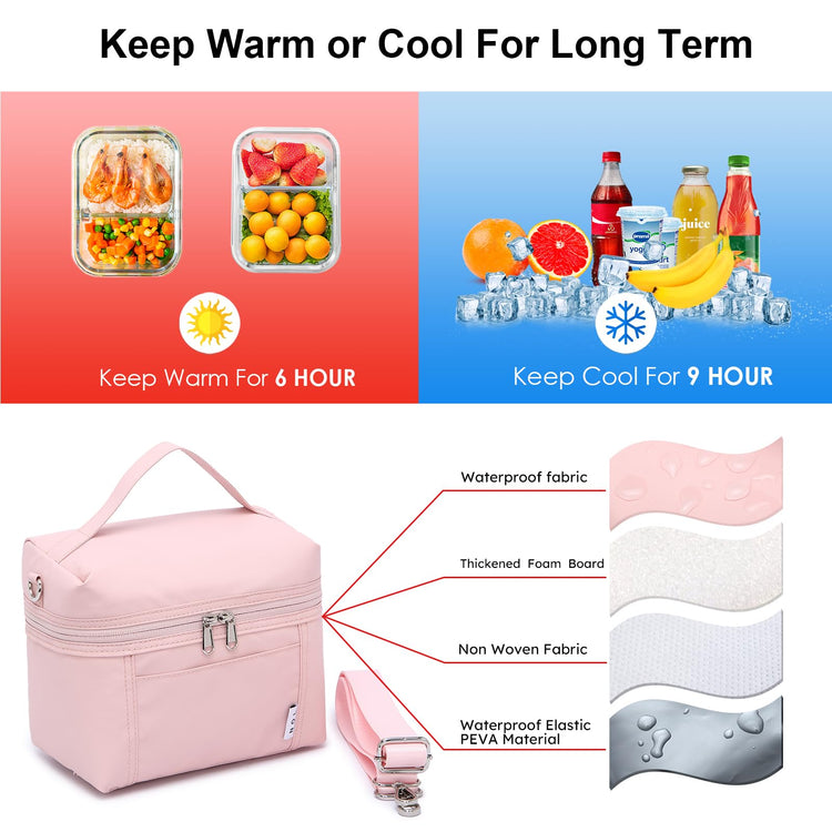 NOL 8L Insulated Lunch Bag for Women