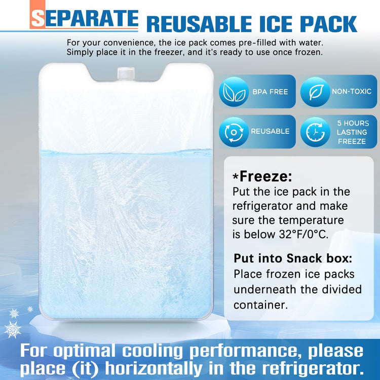 Chilled Portable Snackle Box Container Beach Essentials Insulated Bag Keep Food Warm