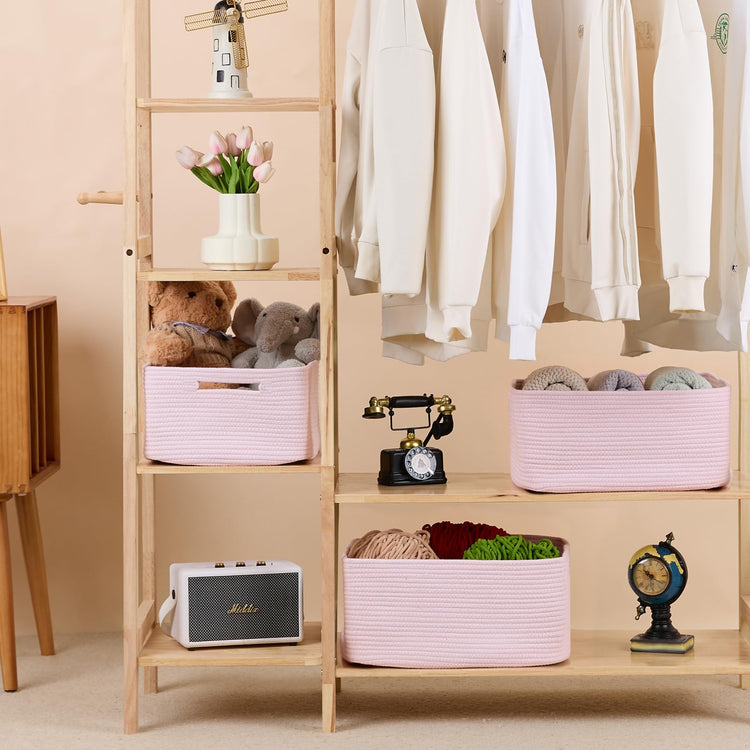 Large Storage Baskets for Shelves (3 Count)