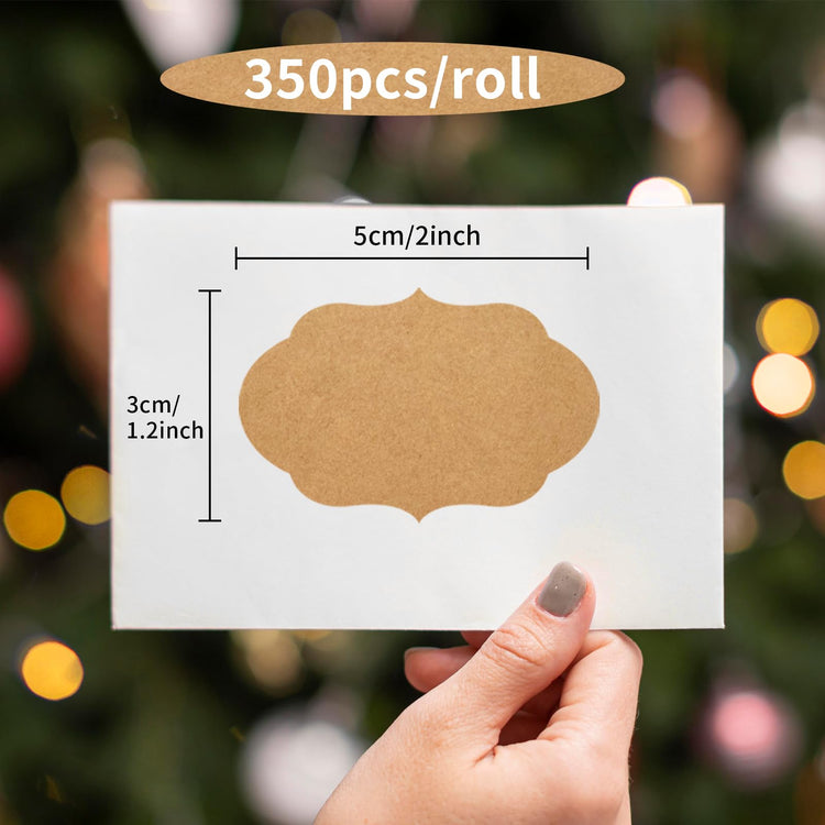 Dark Kraft 350 PCS Gift Tags Stickers