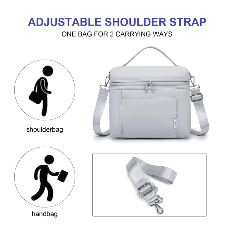 NOL Insulated Lunch Bags for Women Cooler Bag Lightweight Nylon Waterproof Lunch Box for Work