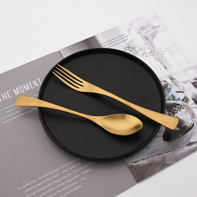 Golden Silverware Set