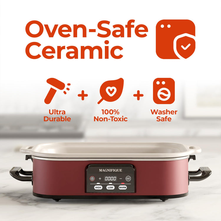 Magnifique 4 Quart Casserole Digital Slow Cooker