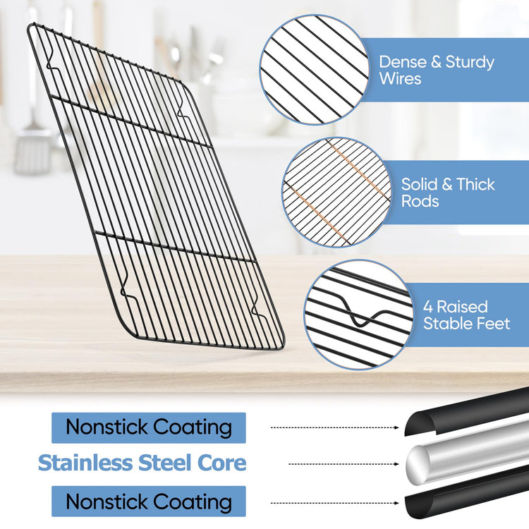 Nonstick Baking Sheet with Rack (4 Count)