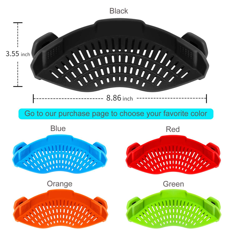 Clip On Strainer Silicone for All Pots