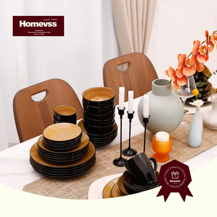 HomeVss Stoneware Sonoma Dinnerware Set