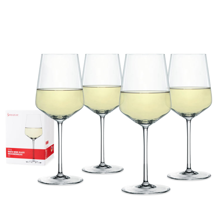 Style Crystal White Wine Glasses Gift Set (4 Count)