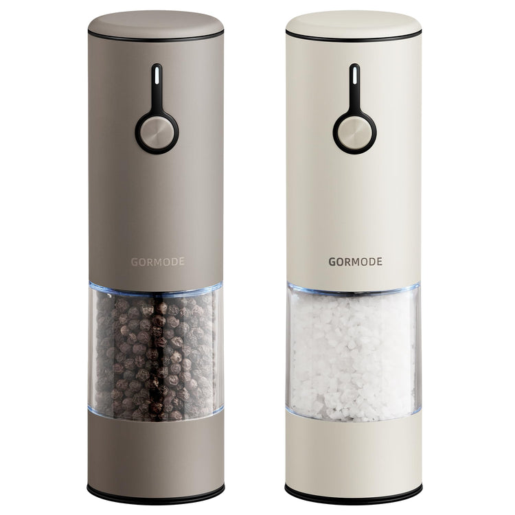 Stainless Steel Rechargeable Electric Salt and Pepper Grinder Set