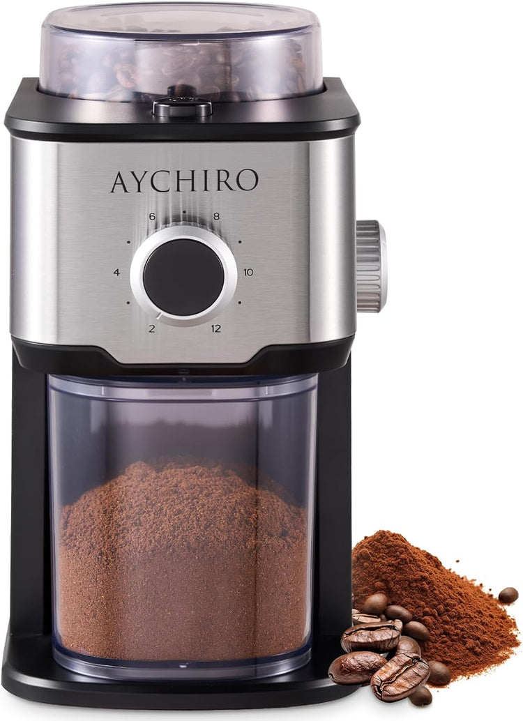 Burr Coffee Grinder, Adjustable Coffee Bean Grinder Electric with 14 Grinding Settings,2-12 Cups for Espresso, Drip Coffee and French Press