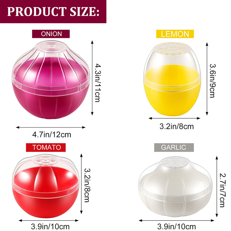 Vegetable and Fruit Storage Containers for Fridge (4 Count)