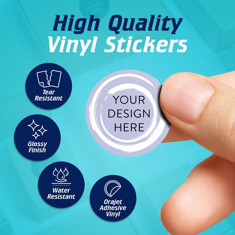 Custom Vinyl Stickers Your Image (100 Count)