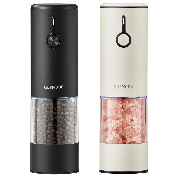 Stainless Steel Rechargeable Electric Salt and Pepper Grinder Set (2.3 Ounce)