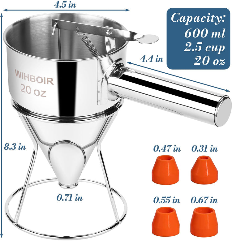 20oz Stainless Steel Pancake Batter Dispenser Multi