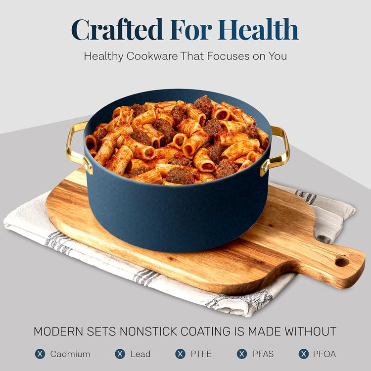 Modern 11 Pc Ceramic Cookware Set