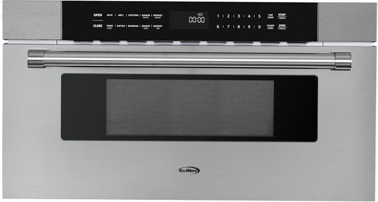 KoolMore KM-MD30-SS Microwave Drawer, Capacity in Stainless-Steel, 30 in/1.2 cu. ft, Silver