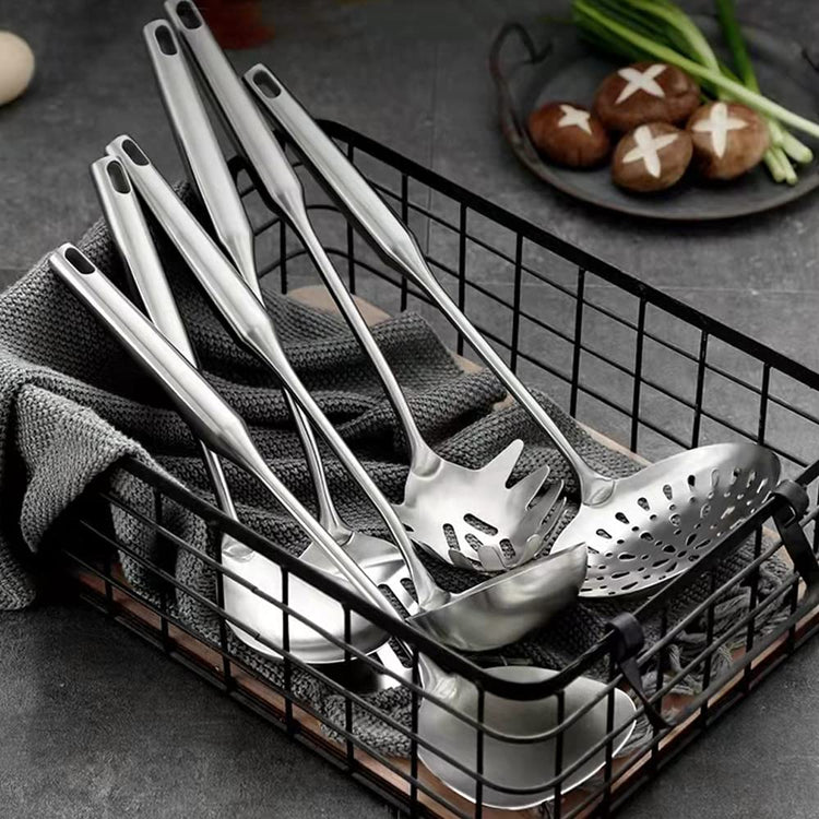 18 10 Stainless Steel Cooking Utensils Set 9 Pack Metal Kitchen Utensil