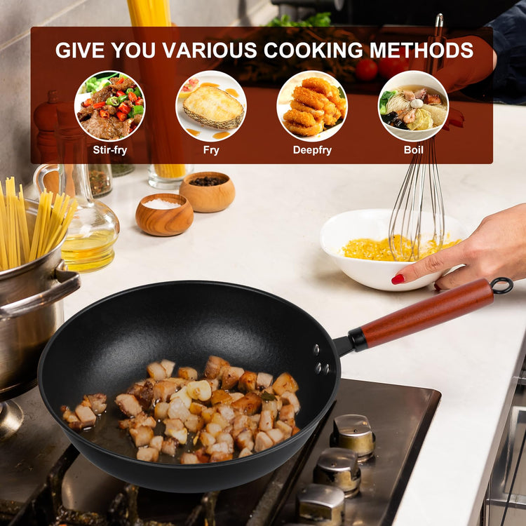 Wok 13" Carbon Steel Woks & Stir