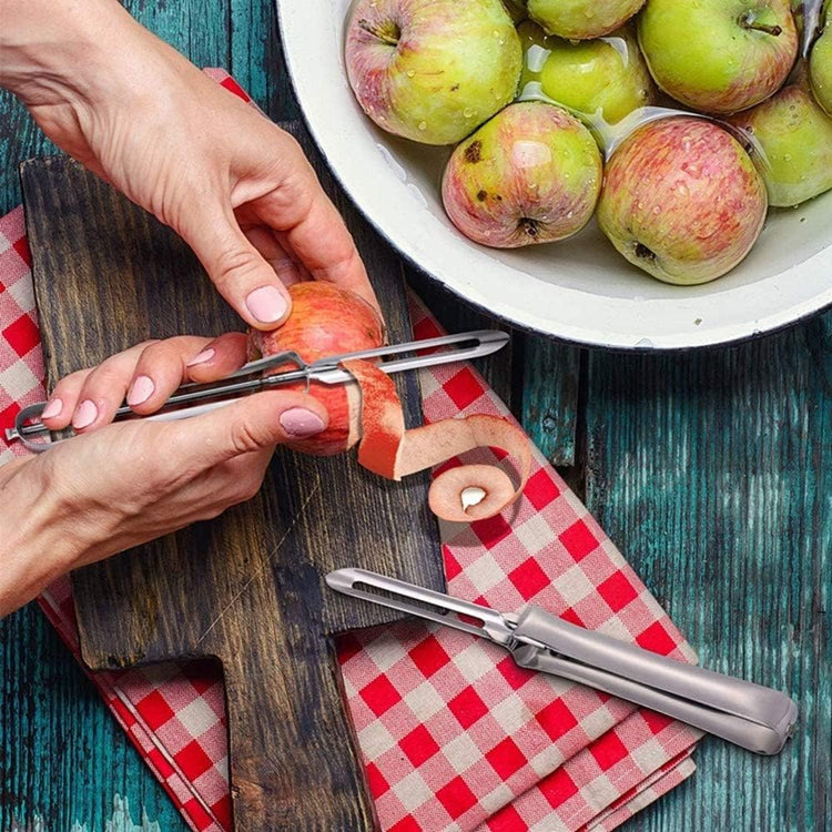 Aniso Kitchen vegetable peeler Stainless steel rotary peeler for vegetable and carrot fruit,with ergonomic safety and control handle-Dishwasher Safety