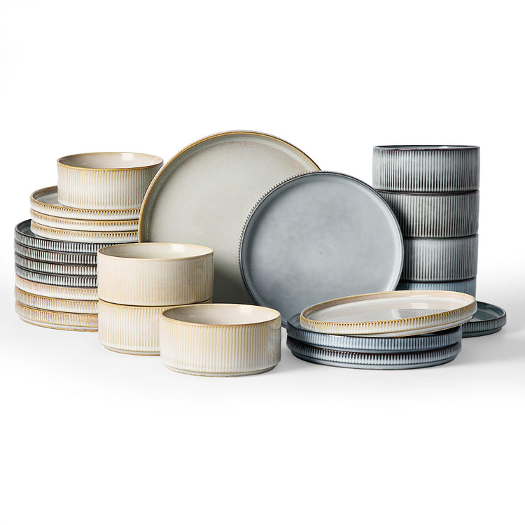 Star Stoneware Dinnerware Sets for 8 (24 Count)