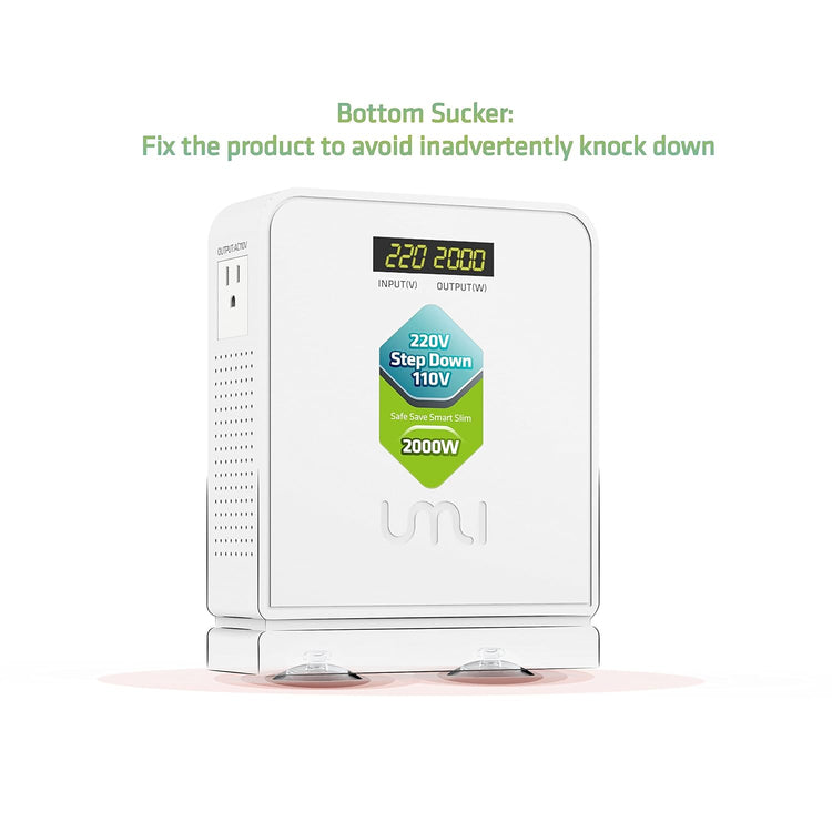 UMI 2000W Step Down Voltage 220v to 110v Converter, Heavy Duty Power Converter, Power Transformer with Auto Mode for Large Capacity Equipment, Step Down 220v to 110v - US to Europe Voltage Converter