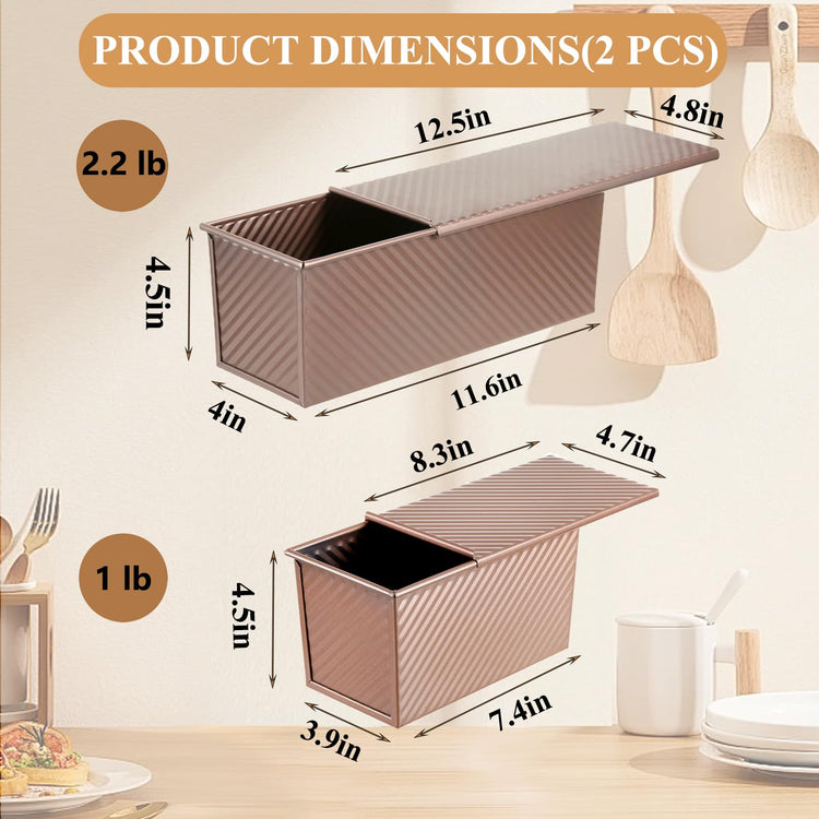 Pullman Loaf Pan with Lid 2 (2 Count)