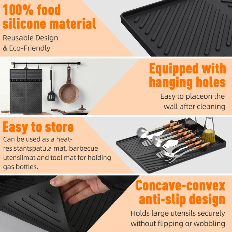 Silicone Grill Mat Compatible with Blackstone