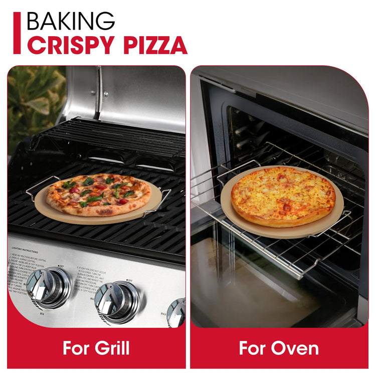 12 Inch Round Pizza Stone for Oven and Grill