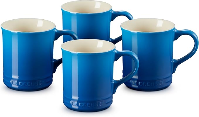 Le Creuset Stoneware Set of 4 Mugs, 14 oz. each, Marseille
