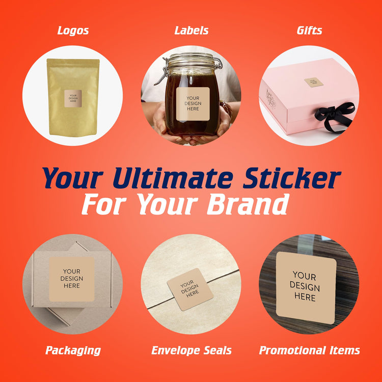 Custom Vinyl Stickers Your Image (100 Count)