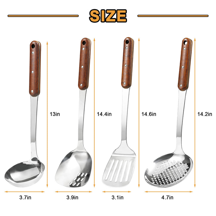 Stainless Steel Wok Spatula (4 Count)