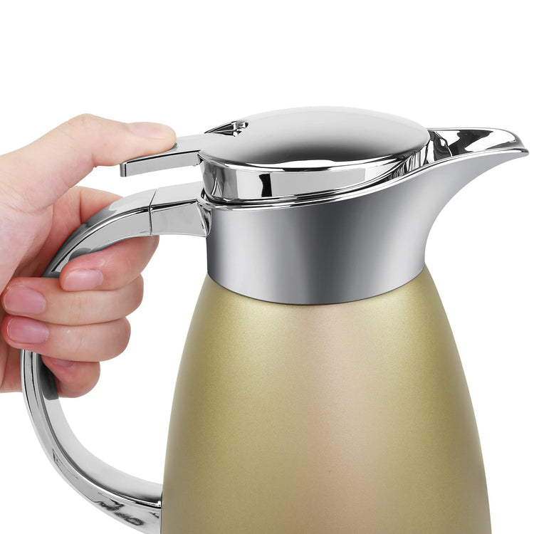 61oz Coffee Carafe Airpot Insulated Coffee Urn Stainless Steel Vacuum Thermal Pot Flask Dispenser for Coffee