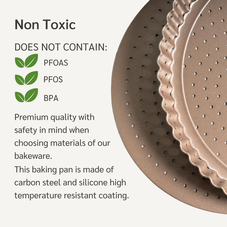 9 inch Tart Pan with Removable Bottom Nonstick