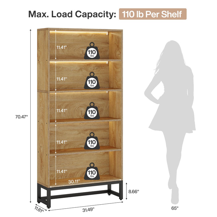 Tall Bookcase and Bookshelf (5 Count)