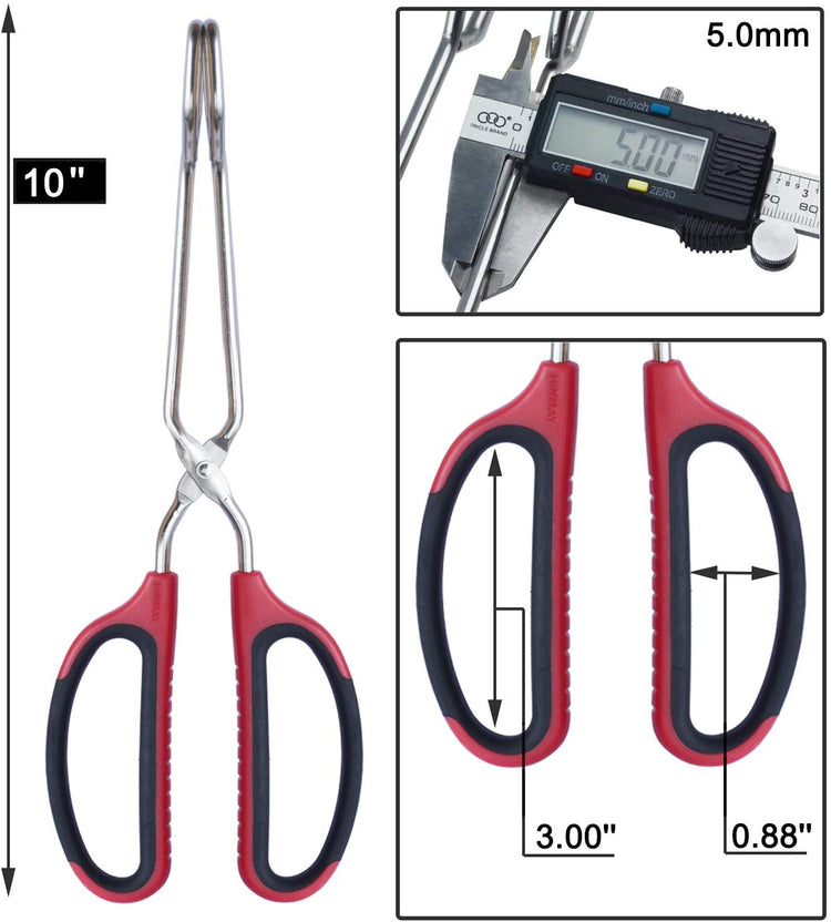Stainless Steel Scissor Tongs with Comfort