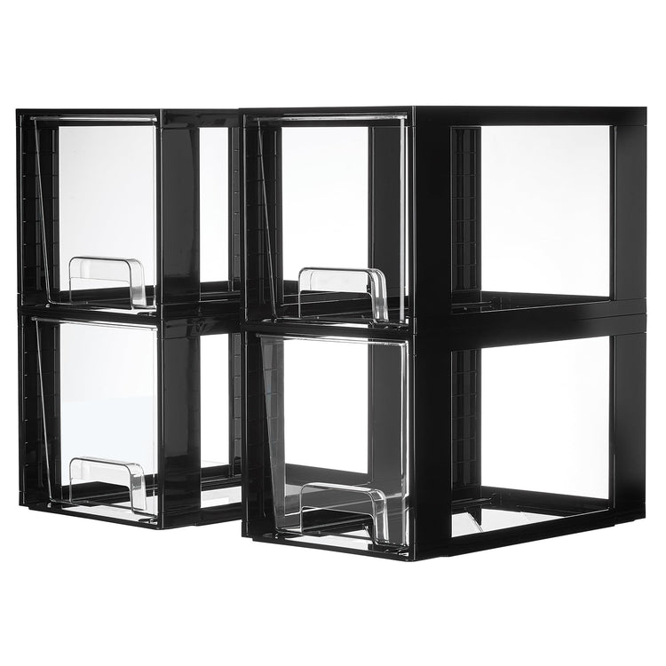 4 Pack Large Stackable Storage Drawers (4 Count)