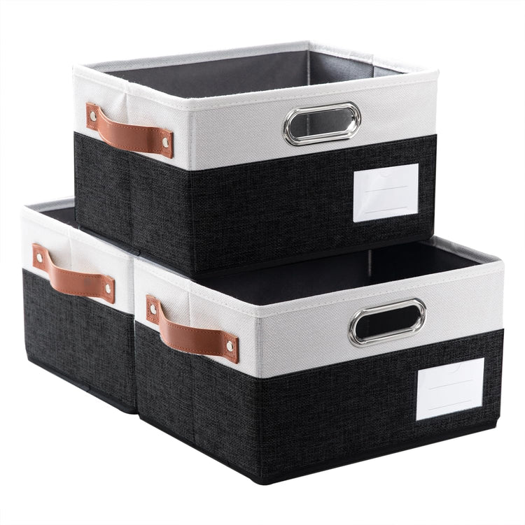 Foldable Storage Bins with Handles [3 (3 Count)