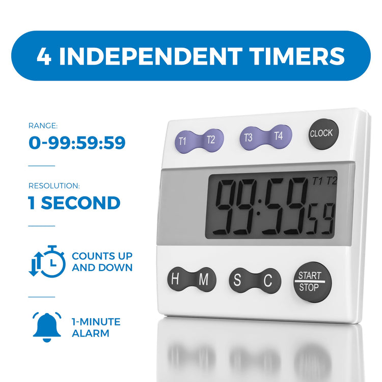 Portable Digital Kitchen Timer 810015 for Cooking and Baking with Loud Alarm