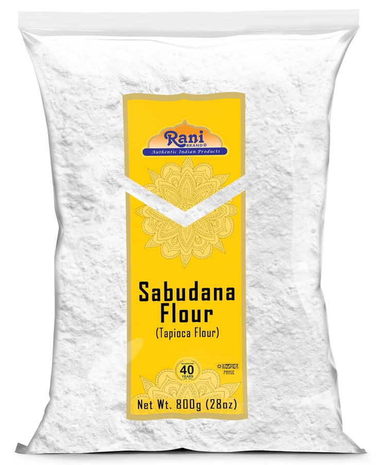 Rani Sabudana Flour (Tapioca/Sago Flour) 28oz (1.75lbs) 800g ~ All Natural | Vegan | Gluten Friendly | NON-GMO | Kosher | Indian Origin - Nestoria