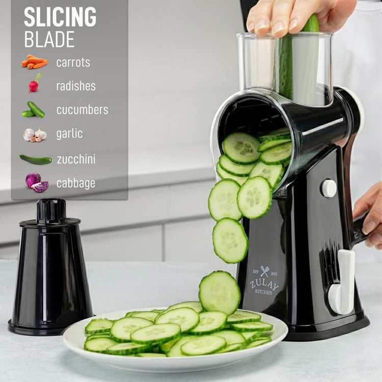 Rotary Cheese Grater 5 Blade Cheese Shredder