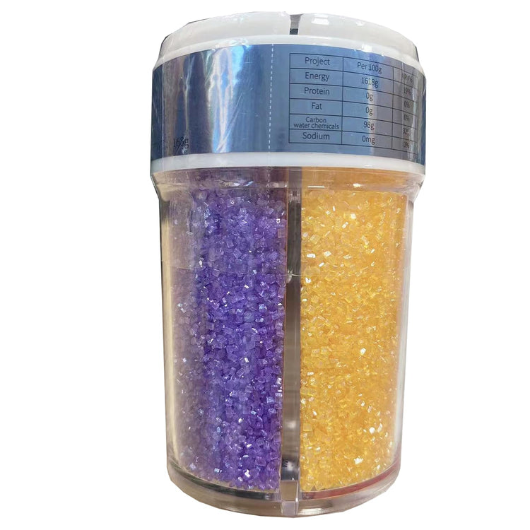 4 Colors Sanding Sugar for Baking Edible Sparkling Coarse Sugar Crystals Sprinkles for Baking Cake Cookie Cupcake Topper Ice Cream Decoration Supplies(Purple Yellow Green Pink)
