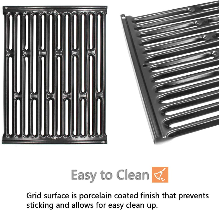 PG521 (2-Pack) 15" Porcelain Steel Cooking Grid Grates for Weber Genesis Silver A, Spirit E200,Spirit 500,Spirit 210 (2007-2012) Gas Grills, 7521 65905 7522 7523 65904
