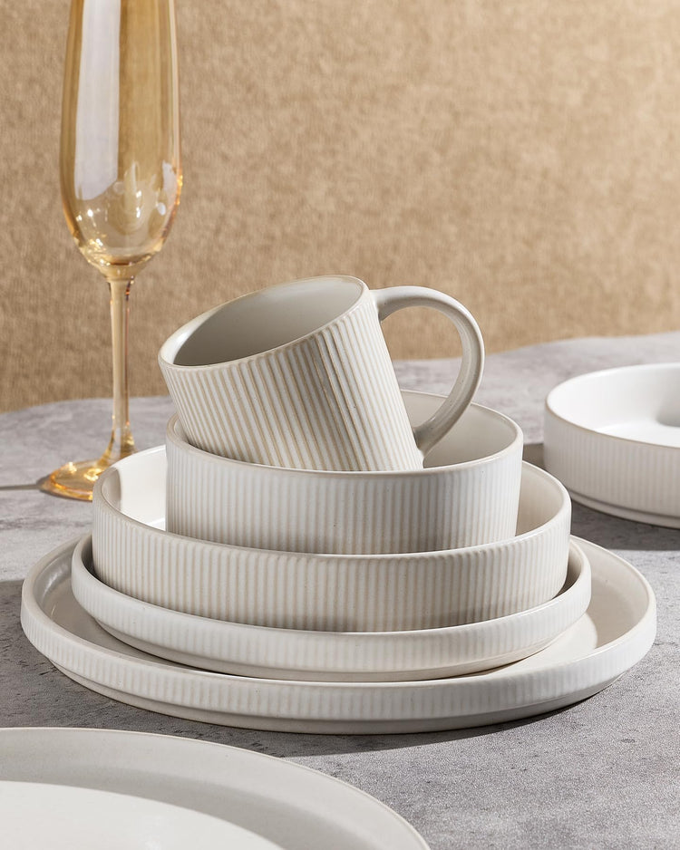 Star Stoneware Dinnerware Sets for 8 (24 Count)