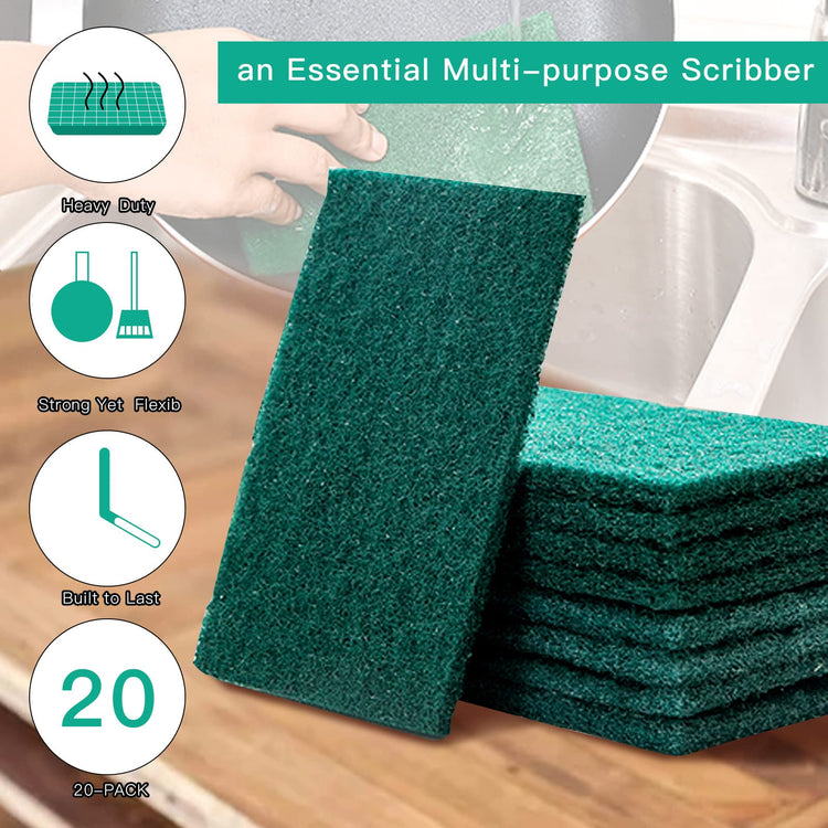 Heavy Duty Scour Pads Sponge Dish Scrubber Non (23 Count)