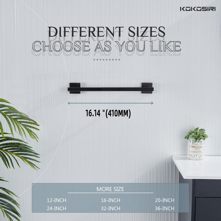 Hand Towel Bar Bathroom Towel Holder for Bath Kitchen Cabinet Towel Rails 16 Inch Oil Rubbed Bronze Stainless Steel B4005ORB