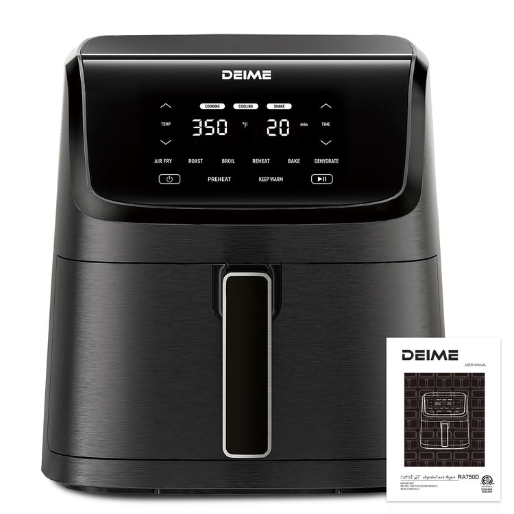 Air Fryer 7.2 QT 1700W Oilless Oven Healthy Cooker Air Fryers Large Capacity with 8 Presets