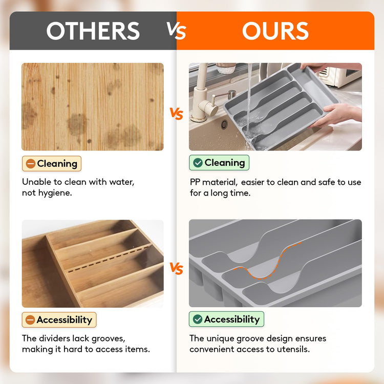 Silverware Drawer Organizer Tray